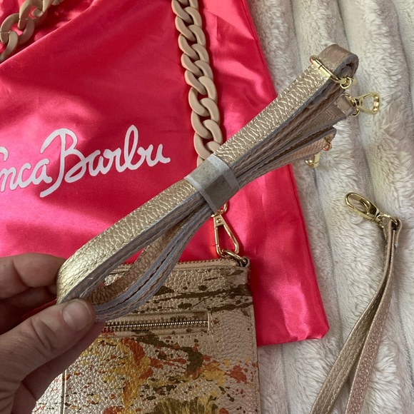 Anca Barbu original hand painted purse, clutch Crossbody. NWOTNever used. A FIND - Picture 6 of 11